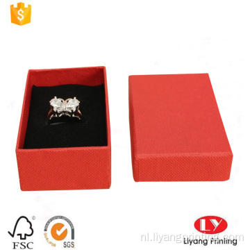 Aangepaste ring sieraden papieren verpakking geschenkdoos